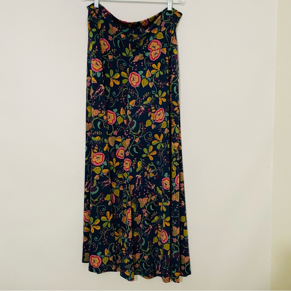 Maxi Skirt/Dress Size 2XL LuLaRoe Multicolored Floral 42inches long Flowy Comfy